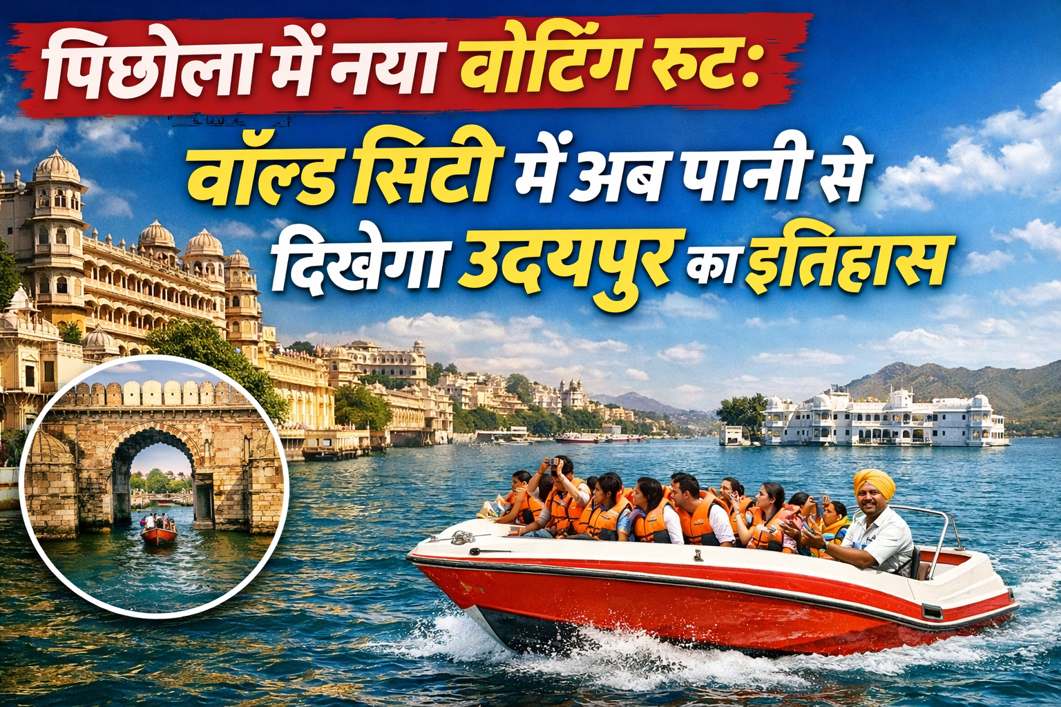 पिछोला में नया बोटिंग रूट: वॉल्ड सिटी में अब पानी से दिखेगा उदयपुर का इतिहास