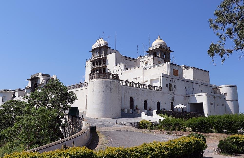 Sajjangarh Palace sunset view overlooking Udaipur city