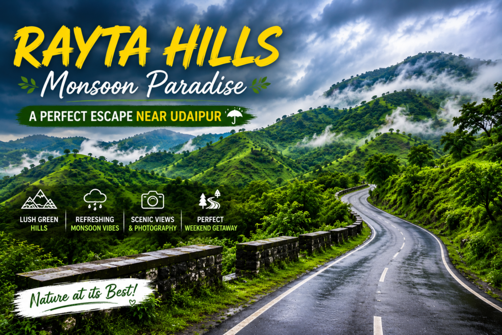 Rayta Hills Udaipur during rainy season