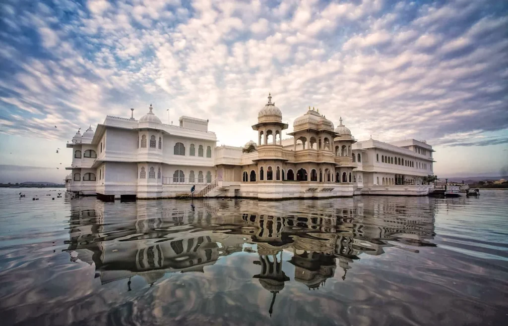 Taj Lake Palace floating on Lake Pichola in Udaipur
