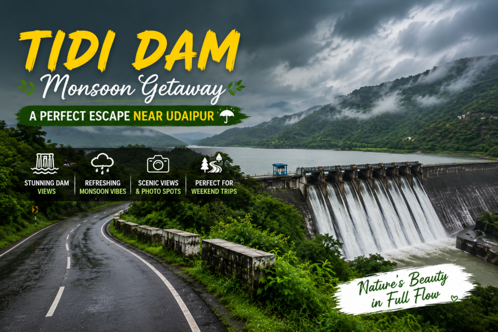 Tidi Dam filled with water during monsoon